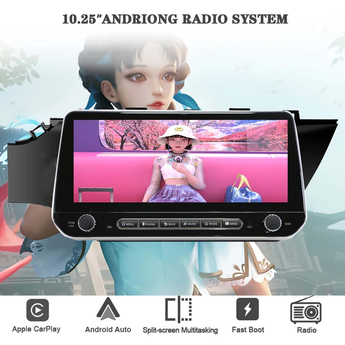 10.25'' IPS Carplay 8GB+256G Android 13 Car DVD Autoradio GPS Map Stereo Radio For KIA K2 RIO 4 X-line 2017 2021 Cassette RDS BT