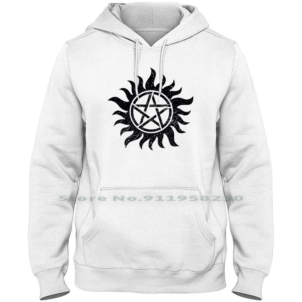 

Supernatural Vintage Logo Hoodie Sweater Cotton Supernatural Natural Tattoo Symbol Ester Super Movie Tage Logo Evil Tag Log