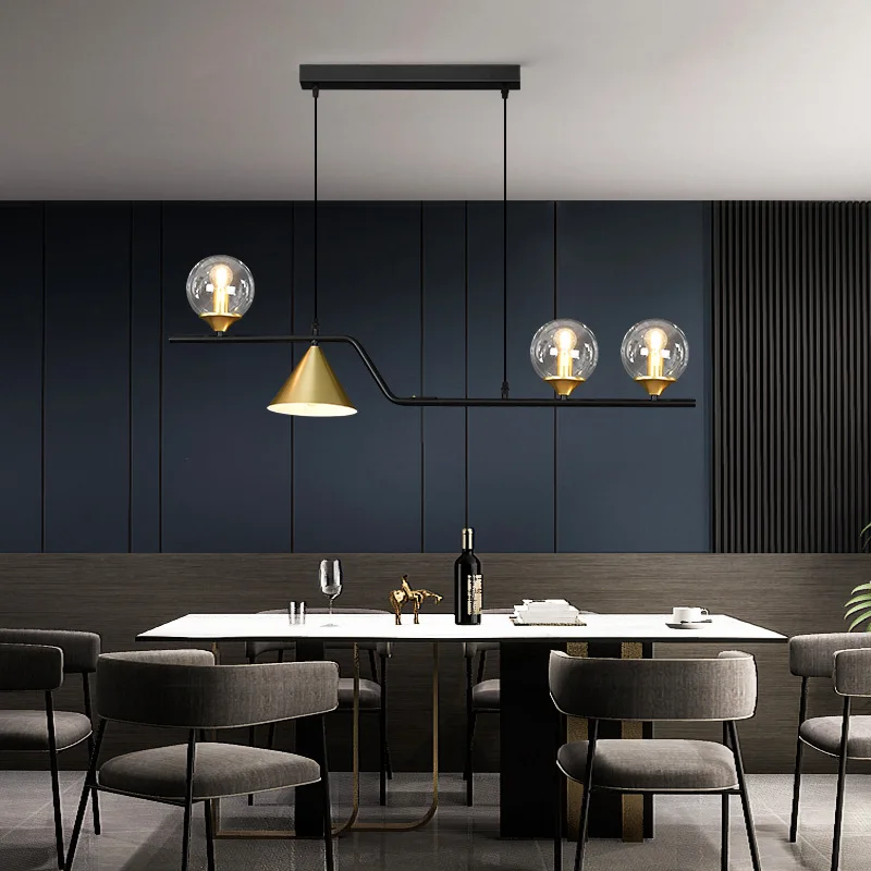 Lámpara de araña rústica de estilo nórdico, lámpara de araña de burbujas de vidrio y hierro negro para sala de estar, comedor, decoración interior, luz rústica