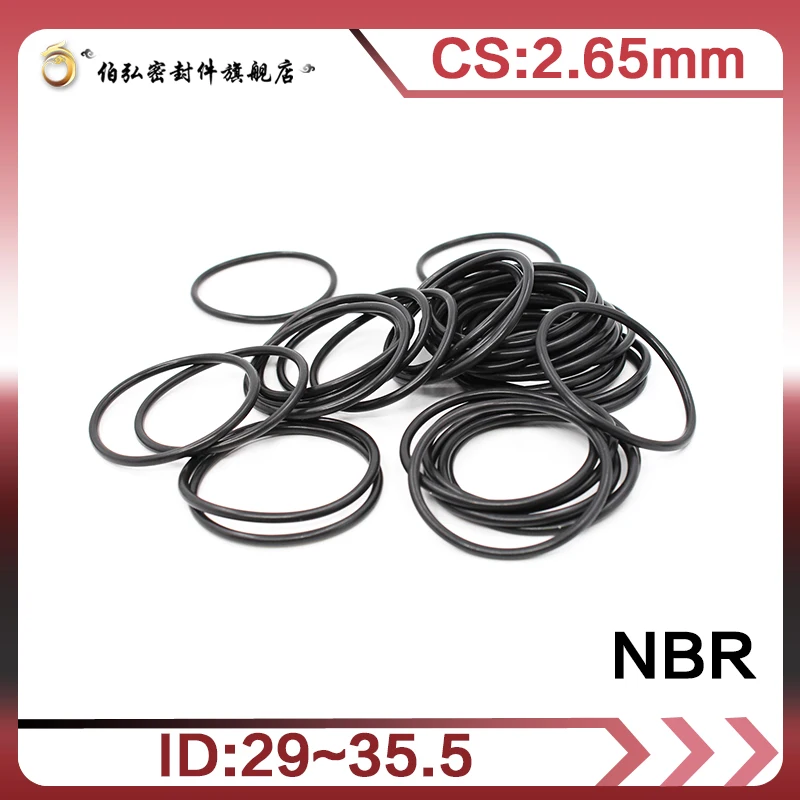 

Nitrile Rubber O-Ring 20PCS/lot Black NBR Sealing CS2.65mm ID29/30/31.5/32.5/33.5/34.5/35.5mm O-Ring Seal Gasket Ring