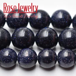 Wholesale Lots Bulk Natural Blue SandStone Round Loose Beads 15