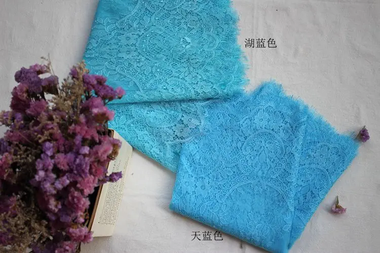 3Meters/pcs red purple white eyelashes floral lace handmade clothing neckline, skirt, hem accessories decorative fabric