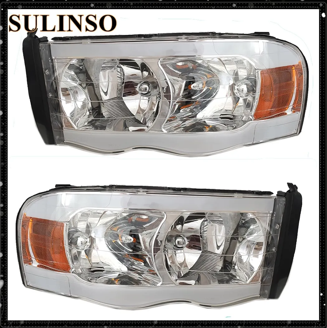 

2PCS Headlight For Dodge Ram 2002 2003 2004 2005 LED DRL Headlights Headlamps With Projector