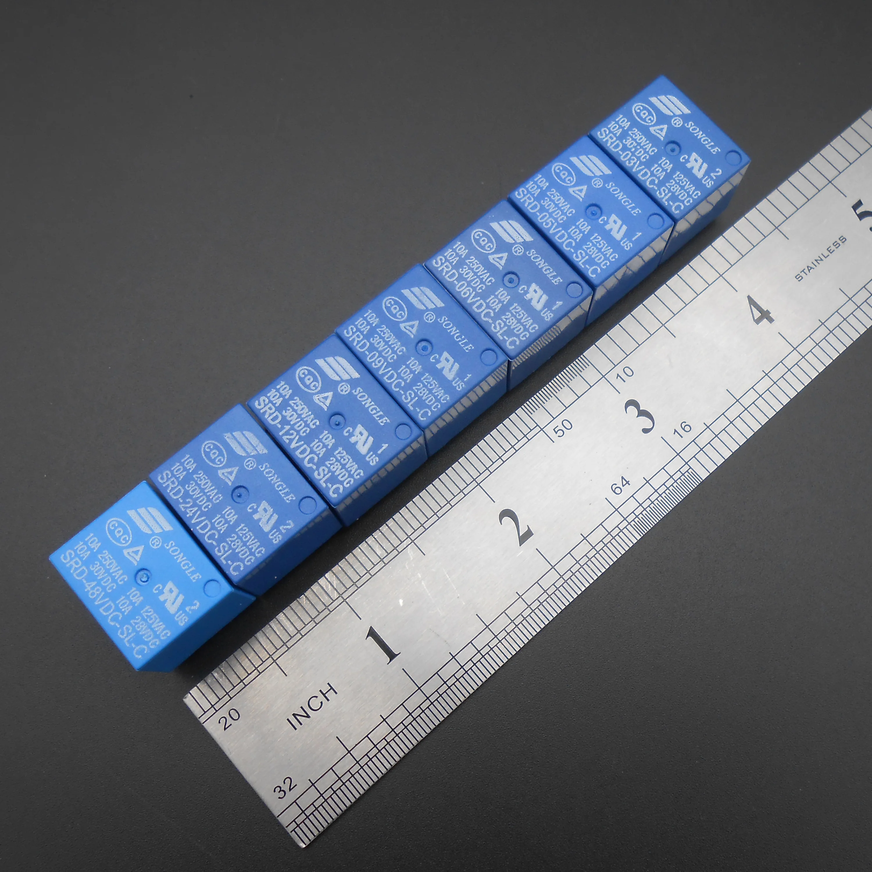 Imagem -06 - Songle Relé de Potência Srd Pcb 50 Peças dc 3v 5v 6v 9v Pinos Tamanhos