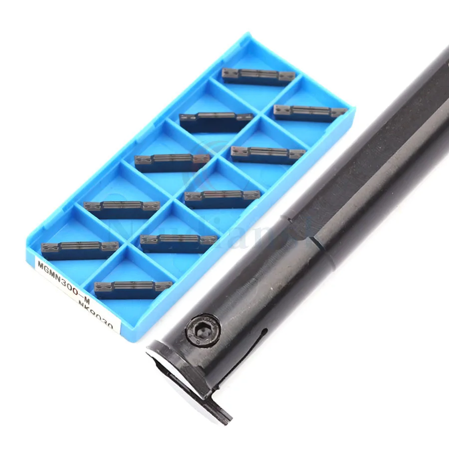 MGIVR2520 – machine CNC de haute qualité, porte-outil de rainurage de diamètre intérieur dur et résistant à l'usure + 10 inserts de rainurage en profondeur MGMN