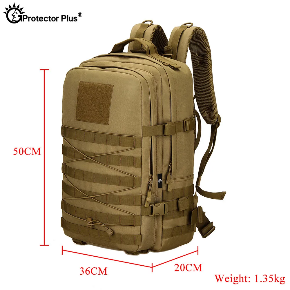 PROTECTOR PLUS 45L Tactical Hunting Backpack Outdoor Waterproof Molle Rucksack Travel Hiking Camping Climbing Sport Large Bag