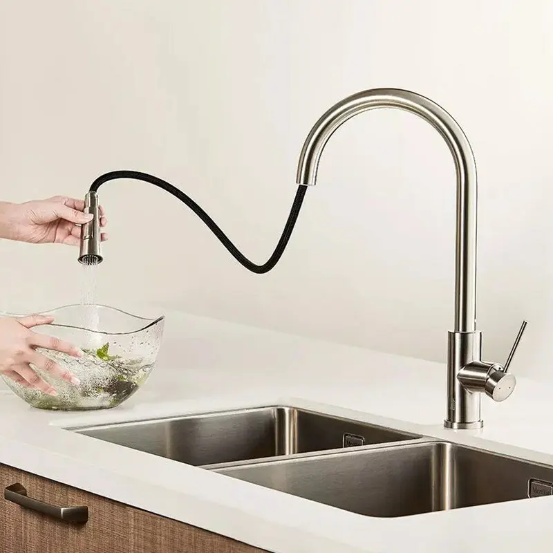 Diiib Dabai Antibacterial Stainless Steel Kitchen Basin Sink Faucet Cold Hot Water Mixer Pull Out Tap From Xiaomi Youpin