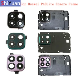 Rear Back Camera Lens Glass with Bezel Frame Holder For Huawei P40 Lite Replacement Repair Spare Parts