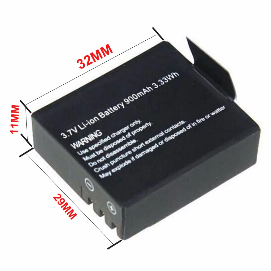 3.7V 900mAh Li-ion Rechargable Battery For SJCAM SJ4000 WiFi SJ5000 WiFi SJ6000 SJ7000 WIFi M10 SJ5000x Sport Action Camera DV