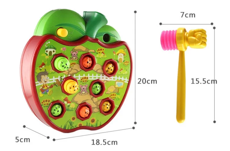 Brinquedo elétrico bateria operado soando unissex eletrônico plástico elétrico whack-a-mole brinquedos educativos das crianças 2021