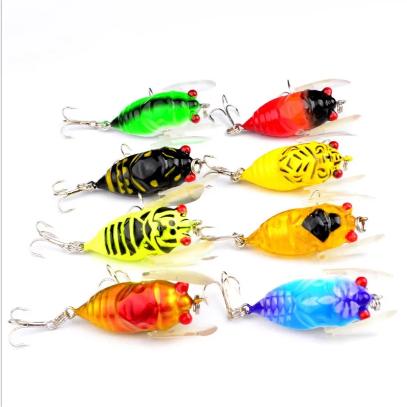 1 adet simülasyon Cicada sert sahte yem balıkçılık cazibesi 5cm 6g biyonik Iscas yapay Wobblers Crankbait Pesca böcek pike olta takımı