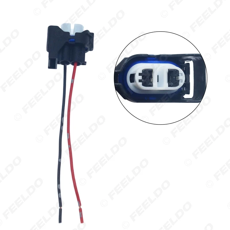 FEELDO 1Pc Car H11 Headlight Lamp Holder Adapter For Ford Base Bulb Socket Electrical Wire Connector Wiring Harness