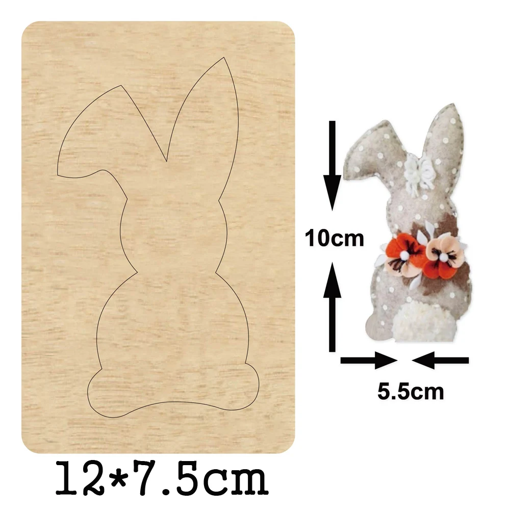 

Rabbit Keychain Wooden Dies Schoolbag Pendant For DIY Leather Cloth Paper Craft Fit Common Die Cutting Machines on the Market