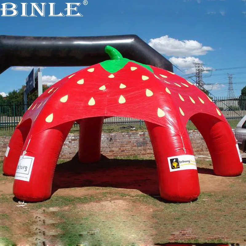 

New special inflatable strawberry spider tent/lightweight fruit shaped inflatable gazebo for outdoor promotion