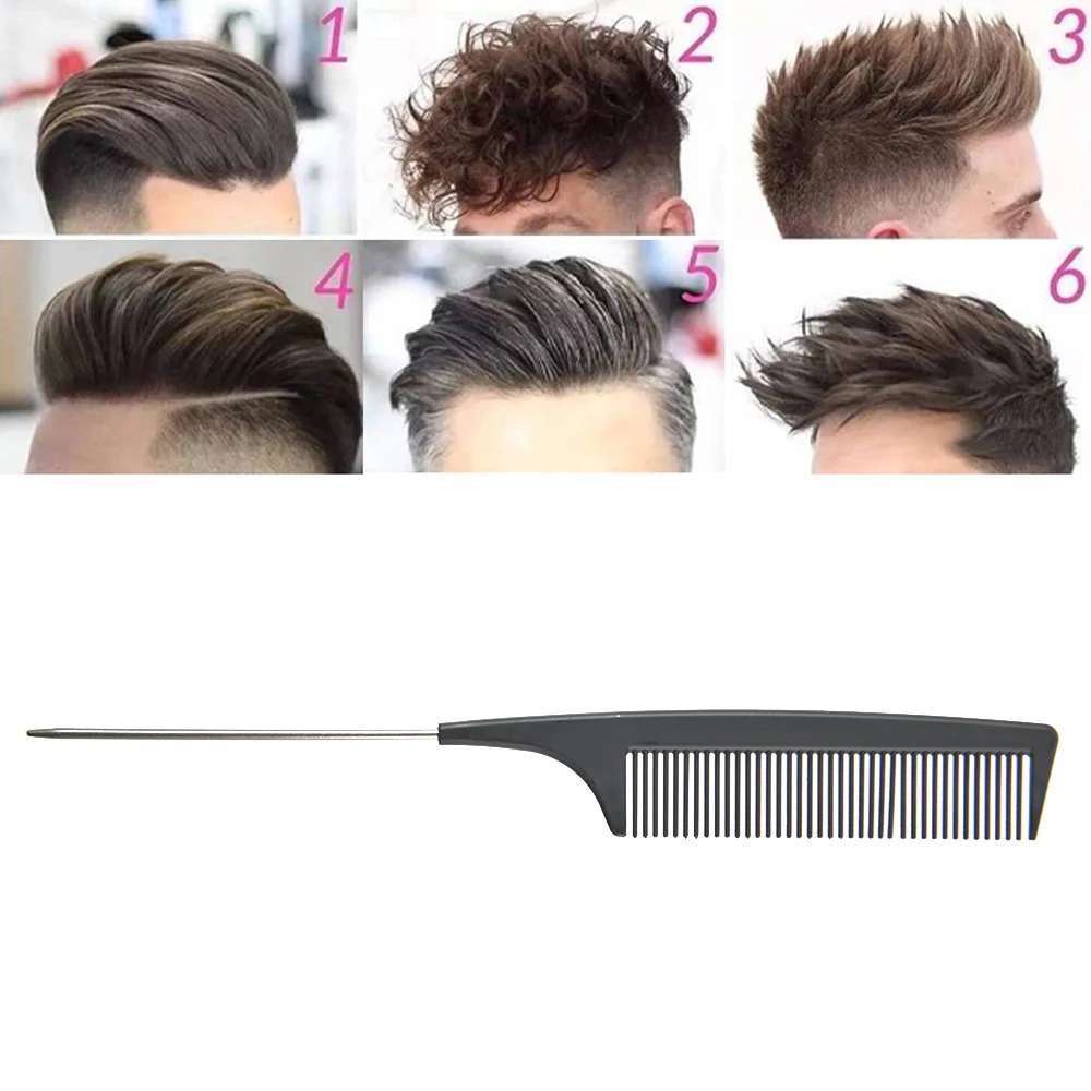 Plastic Double-head Comb, Large Tooth Comb, Pointed Tail Comb, Grate Comb, Hairdressing Comb Steel Tip Tail Comb