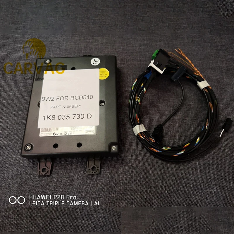 9W2 Bluetooth Module+Harness With Microphone 1K8 035 730 D For VW Golf MK6 Jetta MK5 Fit RCD510