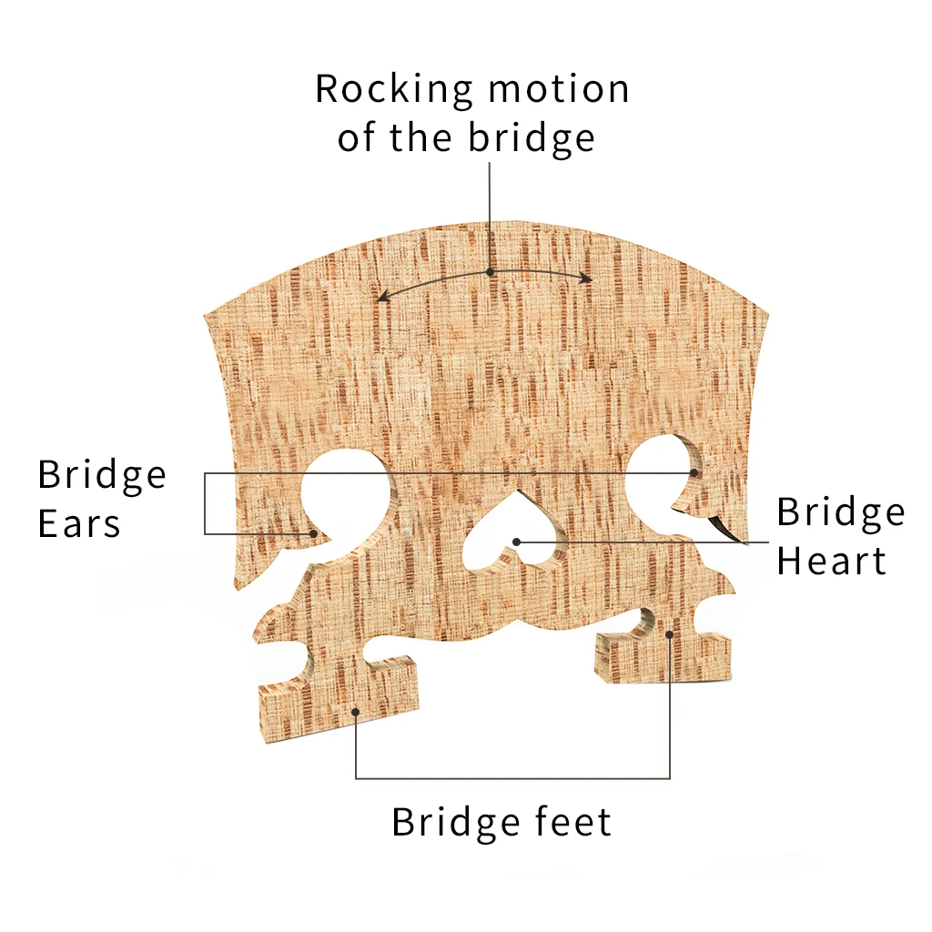 1PC- Baroque Style Bridge 4/4 Full Size Violin  Maple High Quality  Parts Unique Design For  Player Unslotted