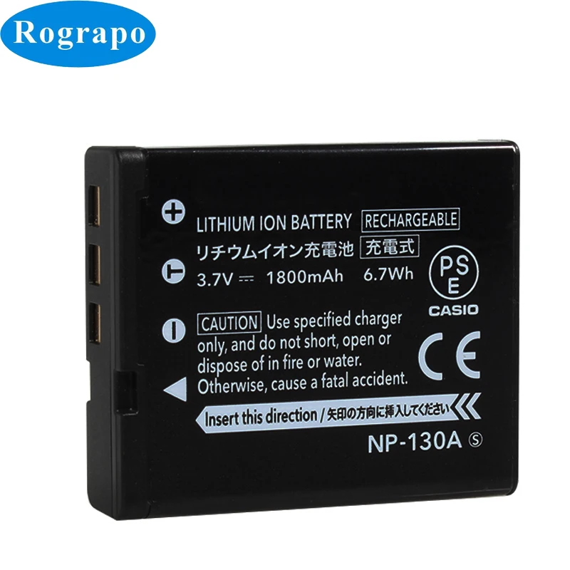 NP-130 NP-130A Batterie pour Appareil Photo CASIO EX-ZR2000 ZR3200 ZR3500 ZR3600 ZR4000 ZR3700 ZR5100 ZR5500 ZR1500 ZR1600 ZR1700 ZR1800