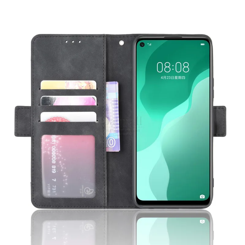 For Huawei P40 lite 5G Wallet Case Magnetic Book Flip Cover For Huawei P40 lite Card Photo Holder Luxury Leather Phone Fundas