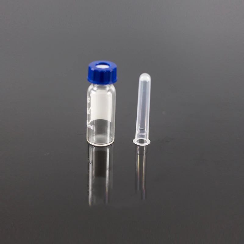 1000pcs/lot 250ul Plastic round bottom Chromatographic-vial Insert Pipe Inserts for 1.5 ml HPLC vials