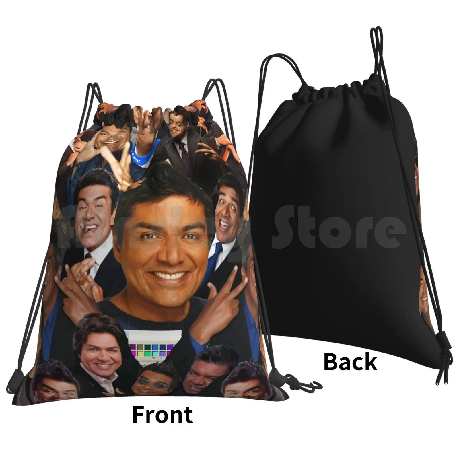 George Lopez 3.0 Backpack Drawstring Bag Riding Climbing Gym Bag George Tony Lopez Nice Cool Wow Demhunneds Vaporwave