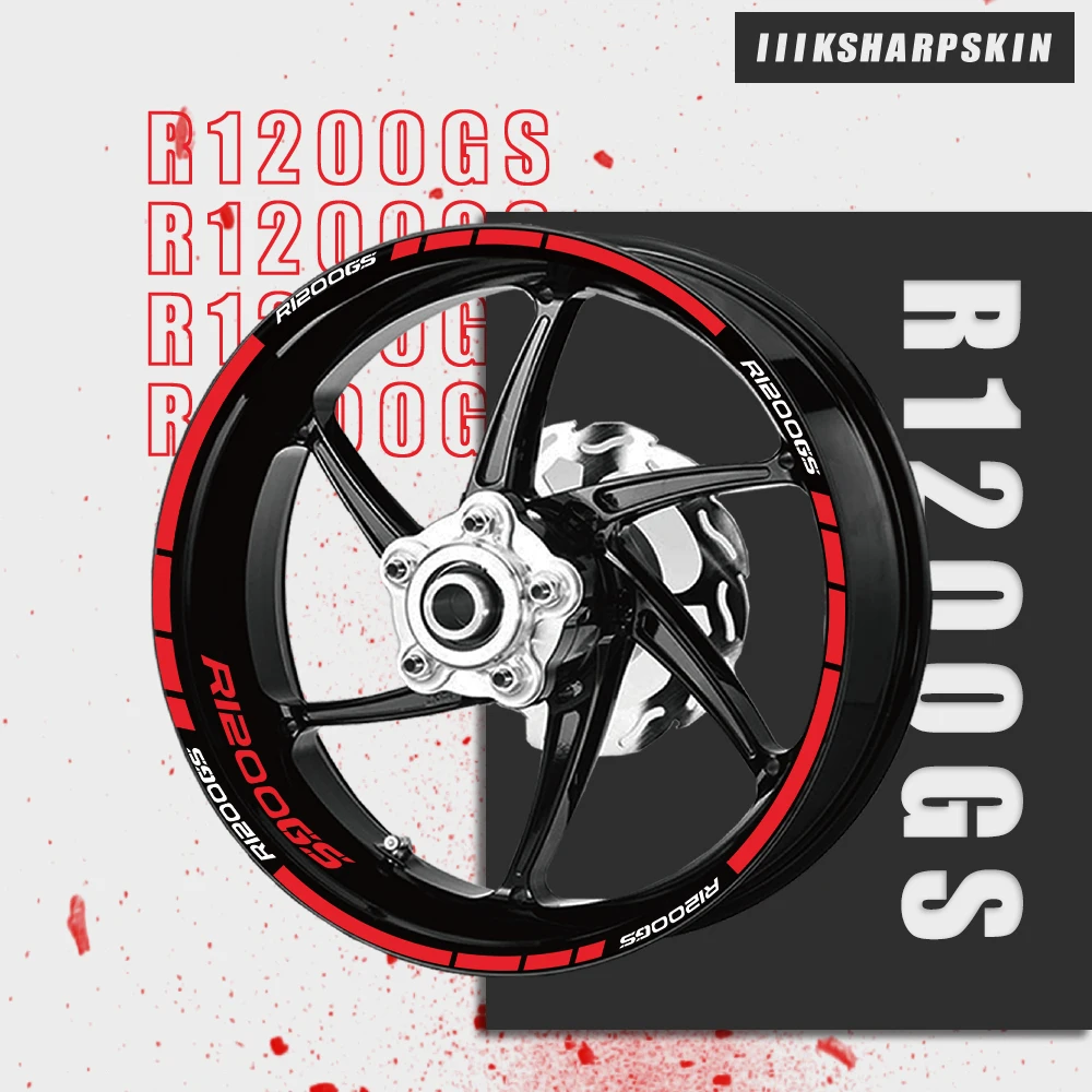 

Tire stripe film motorcycle waterproof sticker wheel reflective decorative decal for BMW R1200GS R1200 GS