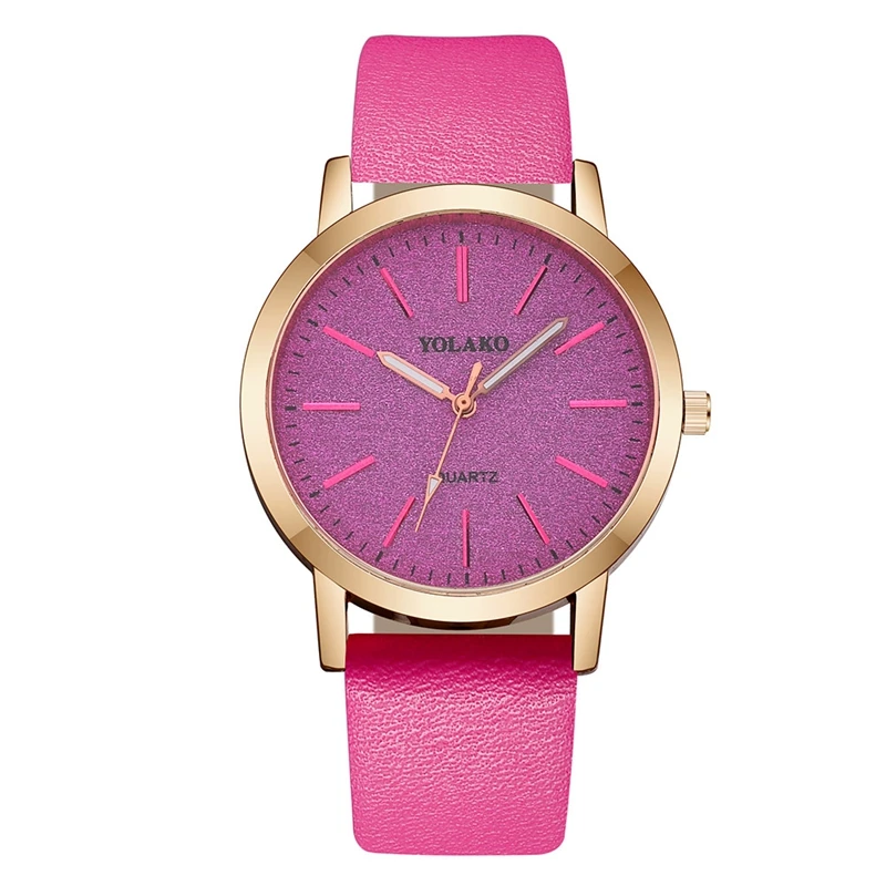 

HIgh Quality Movements Women Leather Strap Wristwatch Glitter Dial Ladies Watch Quartz Clock Watches Girls Timepiece