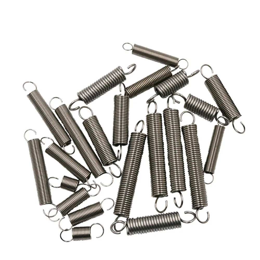 1 Stuks Uitbreiding Trekveer Springs Staal Haak Uitbreiding Lente Draad Dia 1.0Mm Outer Dia 7Mm Lengte 20mm-300Mm Verschillende Maten