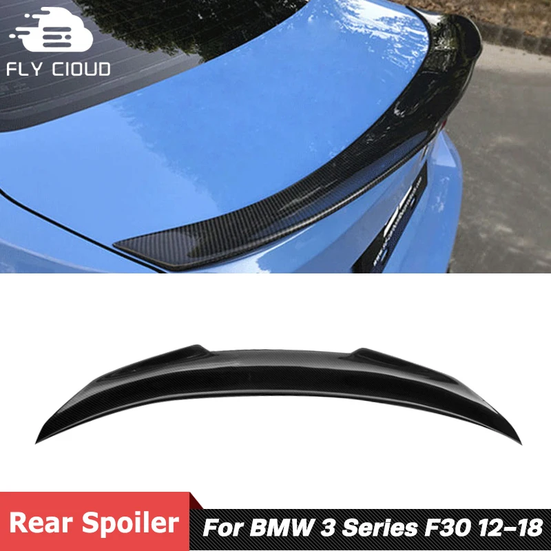 PSM Style Carbon Fiber Material Back Trunk Wing Rear Spoiler For BMW 3 Series F30 F35 Car 2012-2018