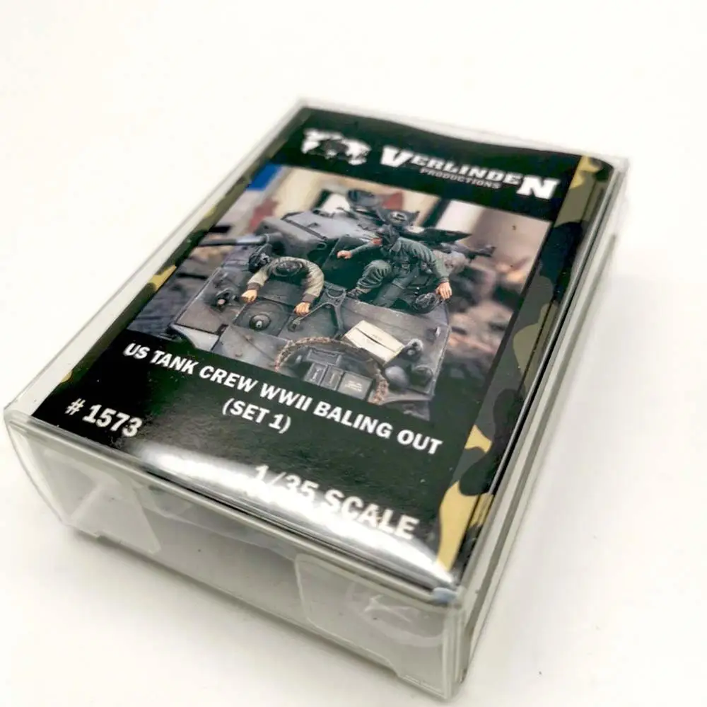 1/35 الحرب العالمية الثانية طاقم الدبابات الأمريكية "Bailing Out" مجموعة 1 (2 شخصيات/مجموعة من الراتنج) VERLINDEN # 1573 غير مجمعة وغير ملونة