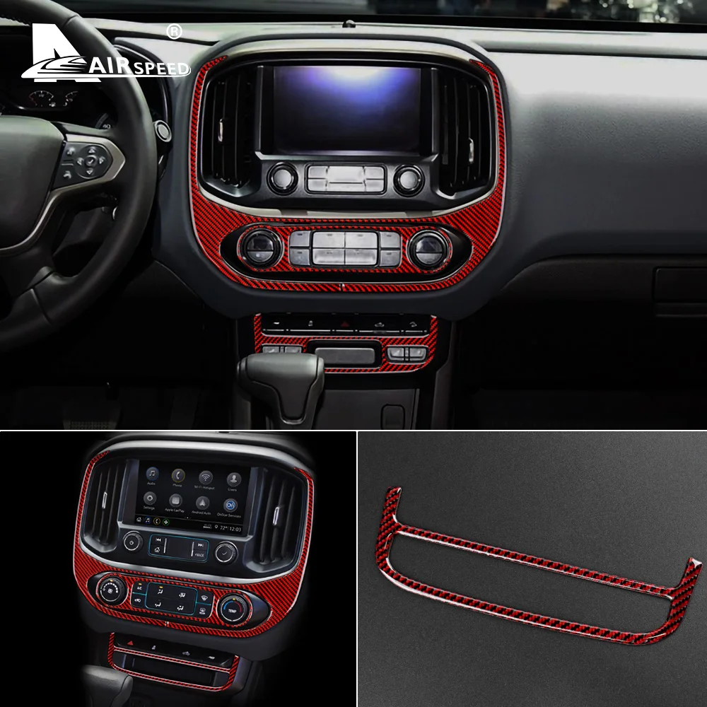 Real Soft Carbon Fiber for GMC Canyon Chevrolet Colorado 2015 2016 2017 2018 2019 2020 2021 2022 Accessories Navigation Screen