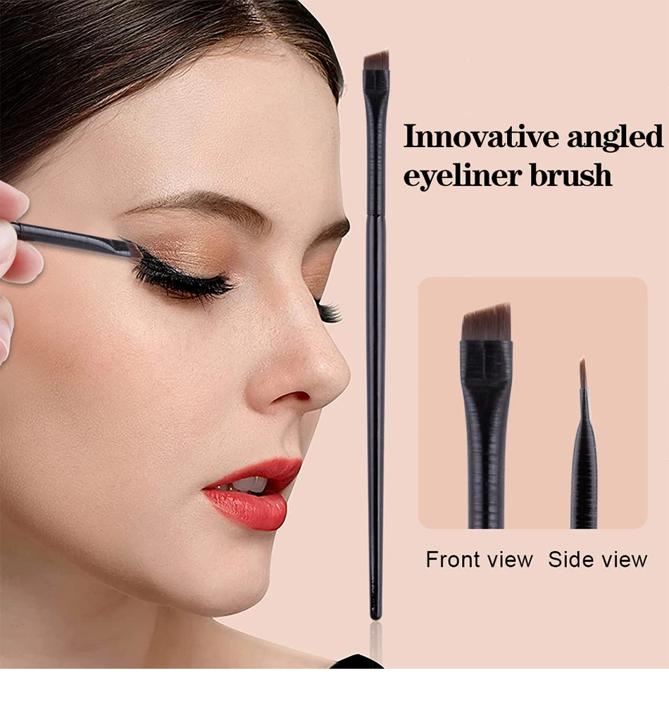 JIEYAO Abgewinkelte Eyeliner-Pinsel – 20 Stück Ultrafein, Perfekt Für Präzises Augen-Make-up