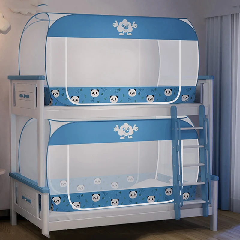 

Student Dormitory Bunk Bed Mosquito Net Tent Mongolian Yurt Anti-mosquito Mesh Cover Netting Cartoon Children Room Mosquito Nets