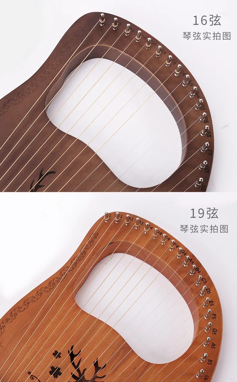 7/10/16/19/21-String Lyre String set Lyre Harp Strings Accessories Musical Instrument String Green Instrument Laiya piano