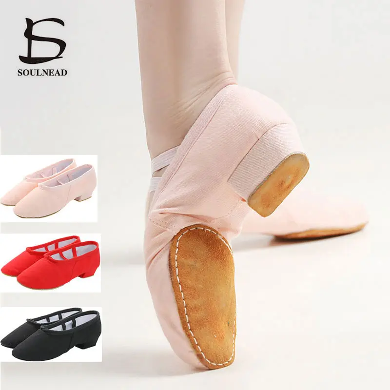 Women Jazz Shoes Ballroom Ballet Latin Dance Shoes Breathable Canvas Soft Size 34-42 Practice Teacher Modern Dancing Sneakers