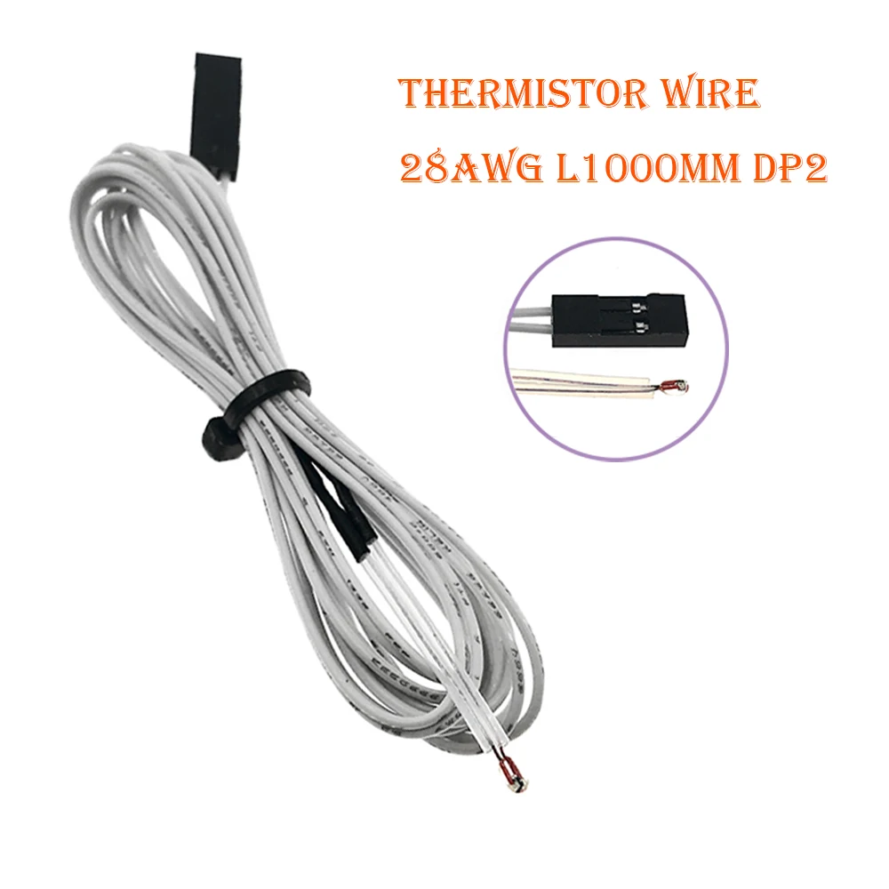 100K Ohm NTC 3950 Thermistors Temperature Sensor With Cable Dupont Head For Reprap Mendel MK2A MK2B Heated Bed 3D Printers Parts