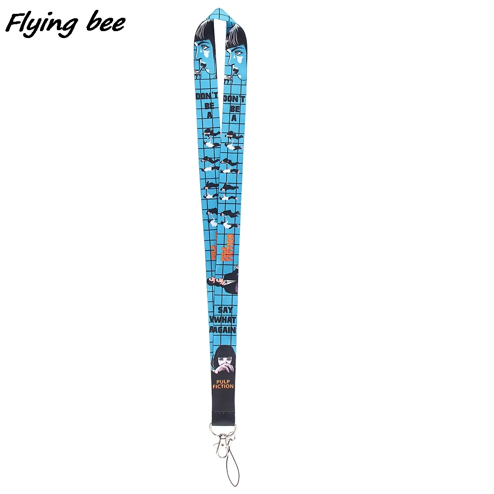 Flyingbee Film Pulp Fiction Creative Lanyard Badge ID Lanyards Mobile Phone Rope Key Lanyard Neck Straps Accessories X1258