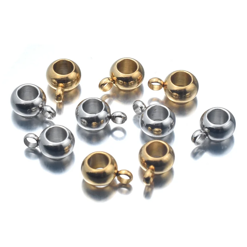 20pcs/lot Stainless Steel Pendant Connectors Bail Clasps 3 4 5 mm Pendants Charms Clip Pinch For DIY Necklace Jewelry Making