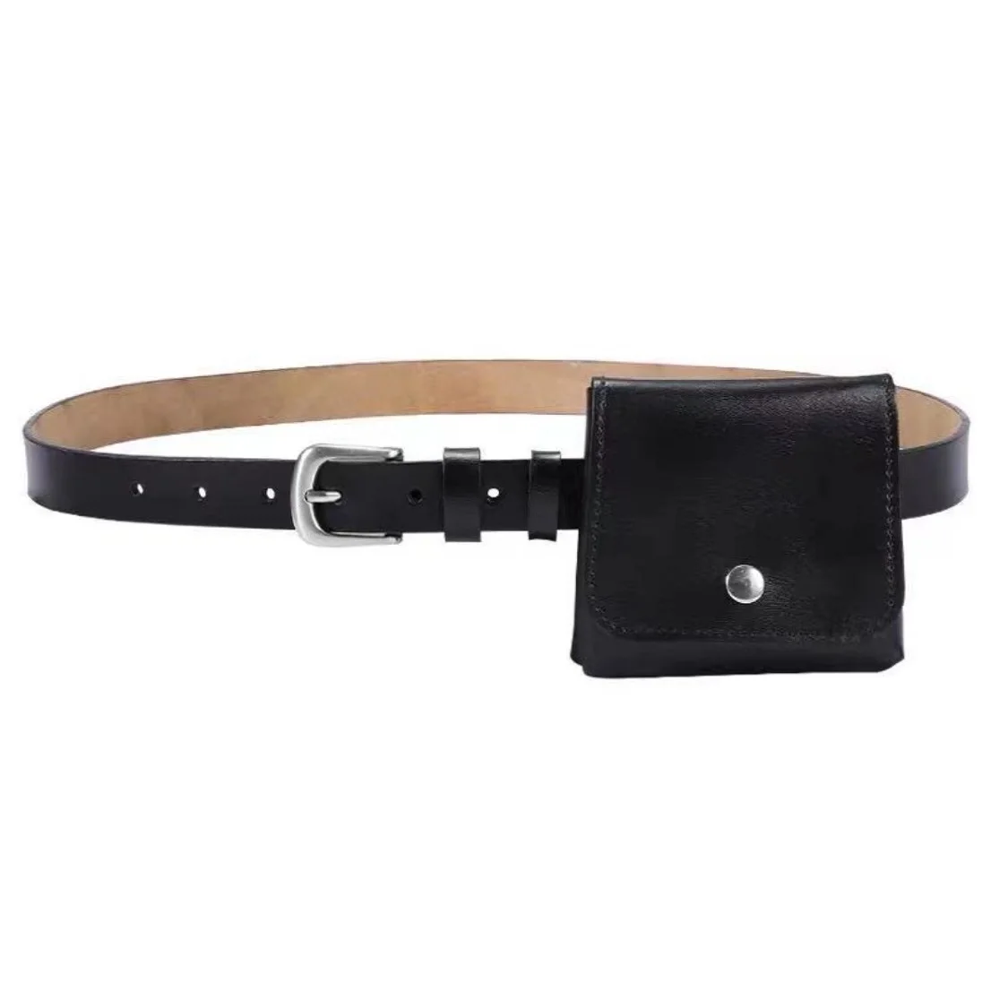 

Ladies Belt Detachable Waist Bag Leather Casual All-match Leather Belt Fashion Bag Pin Buckle Belt Decoration Bag Women Belt