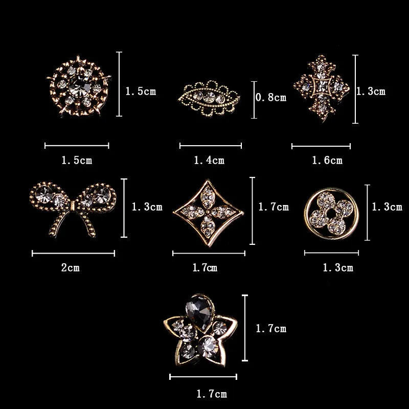 10 Pcs/Lot Rhinestone Pearl Plate Diamond Button Jewelry Scarf For Hair Accessories Sewing Decorative Clothing Coat Buttons