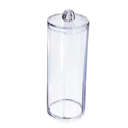 Acrylic Multifunctional Round Qtip Container, Cosmetic Makeup Cotton Pad Organizer, Desktop Tool Jewelry Case, New