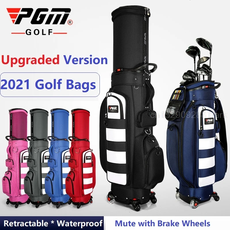 

Pgm Sports Golf Bag Standard Retractable Wheel Bags Travel Multi-Function Telescopic Package Large-Capacity Air Golf Cart Pack