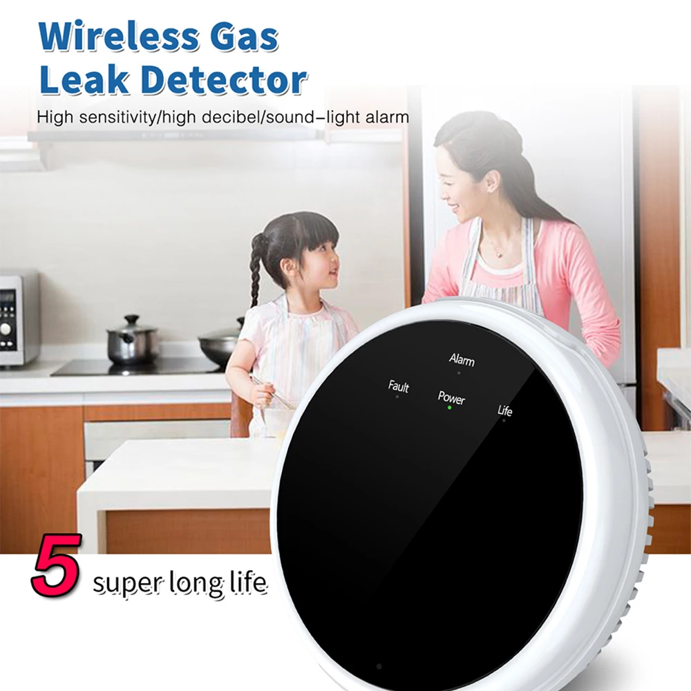 Ostaniot Tuya 433MHz สมาร์ทเครื่องตรวจจับแก๊สรั่ว Natural Gas Sensor เชื้อเพลิง Home LPG Gas Security สําหรับ Home Alarm System