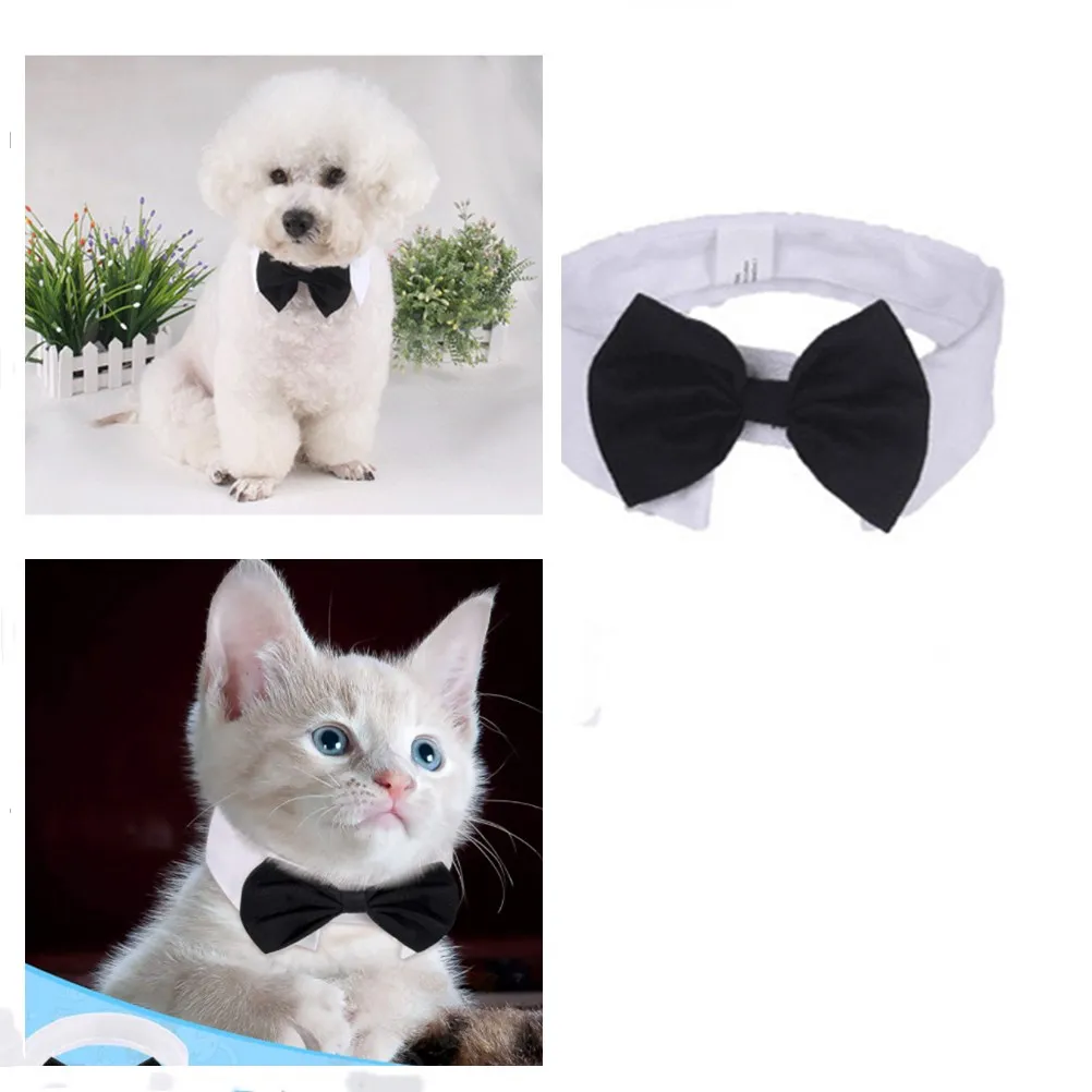 Grooming Accessories Puppy Weddings Cat Kitten Pet Formal Tuxedo Dog Bow Tie Cat Tuxedo Collar Necktie Bows