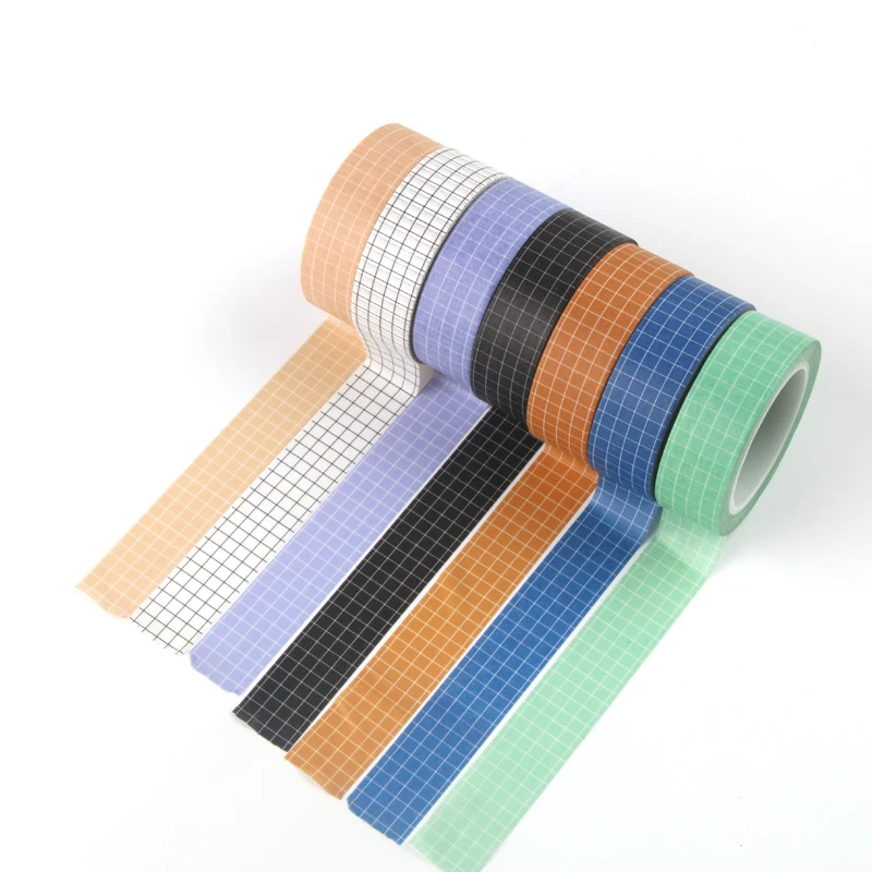 10M Black and White Grid Washi Tape Japanese Paper DIY Planner Masking Tape Adhesive Tapes Stickers Decorative Stationery