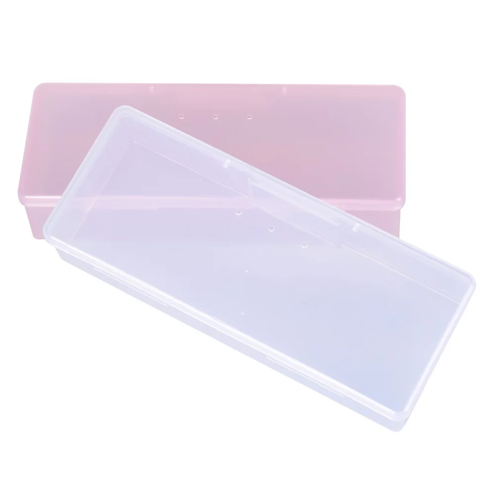 1pc Tattoo Blade Needle Storage Box Case Pink White Manual Embroidery Microblading Pen Rectangle Organizer Display Container