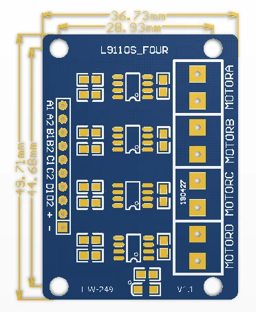 L9110S four-way drive DC motor drive board motor drive module 4 smart car