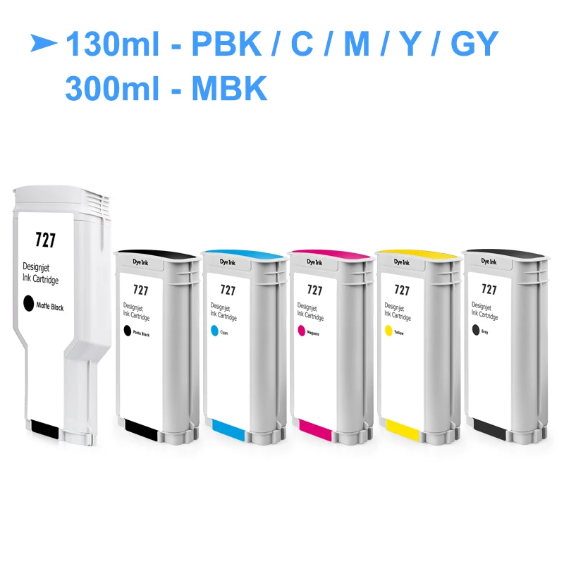 727 Compatible Ink Cartridge With Full Ink For HP DesignJet T920 T930 T1500 T1530 T2500 T2530 Printer