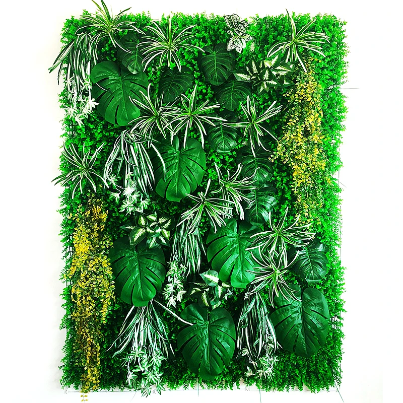 

Artificial Plant Wall Lawn Green Artificial Plant Wallboard Plastic Wedding Decoration Wall Family Hotel DIY Background Wall DIY