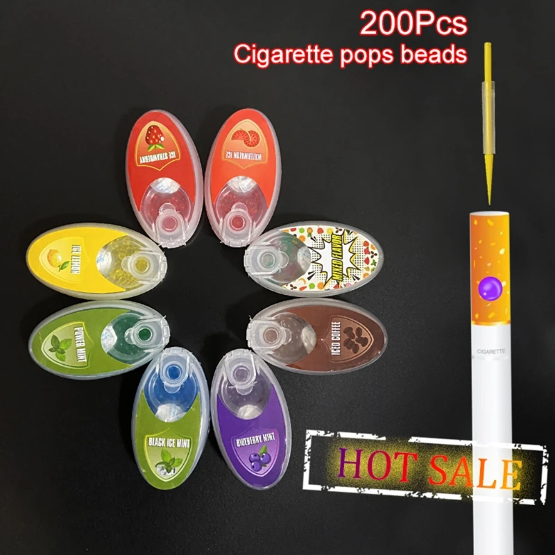 200 Pcs Mix Fruit Flavor Menthol Mint Beads Cigarette Filter Brush Ball for Smoking Holder Accessories